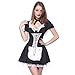 Produktbild Sexy Dienstmaedchen Kostuem Minikleid Hausmaedchen Zimmermaedchen Zimmermaedel French Maid Gr.M L XL Fasching Karneval (L, Schwarz)