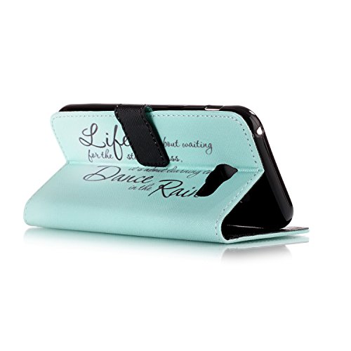 Galaxy A5 2017 Hülle,Samsung Galaxy A5 2017 Handyhülle Brieftasche,Cool Sprüche Muster Leder Schutzhülle Case Etui im Bookstyle Weiche Inner Magnetverschluss Protektiv Flip Hülle Tasche Wallet Telefon-Kasten Case Cover mit[Ständerfunktion] und [Kartenfächer]für Samsung Galaxy A5 2017+1xSchwarz Glitzer Bling Eingabestift-Sprüche - 2