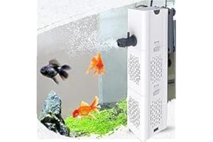 OSATNB Filtro interior ultrasilencioso para acuario 4 en 1, filtro multifuncional de acuario, 500 – 1800 l/h, ventilación, Wave Maker para acuario de 20 – 1500 L (15 W 1000 L/H)