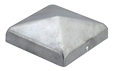 Gartenwelt Riegelsberger Lot de 10. Poteau Surface galvanisée à chaud Pyramide 90 x 90 mm/capuchon pour poteaux 9 x 9 cm galvanisé de jardin monde Verrou Berger