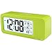 Wecker, LED wiederaufladbarer LCD Digital Alarm Wecker mit intelligentes Nachtlicht, Schlummerfunktion, Temperaturanzeige, Datumsanzeige und 3 Alarme für Kinder und Erwaschen