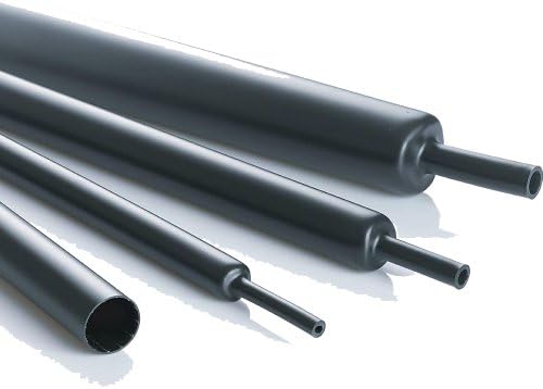 200mm of 3.2mm BLACK HEAT SHRINK TUBE SLEEVE 2:1 RATIO, HEATSHRINK TUBES SLEEVING WRAP WIRING