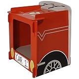 Muy fácil de montar Kidsaw Ltd Racing Car, mesita de Noche, Madera, Rojo, 35 x 29 x 29 cm