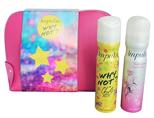 Impulse Why Not Cosmetics Bag Set - 2x 75ml Body Sprays + Washbag
