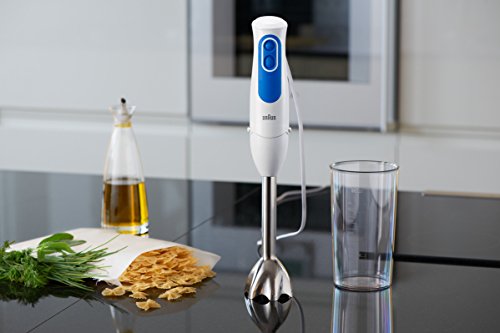 Braun MultiQuick 3 MQ 3000 Smoothie Stabmixer, 700 W, EasyClick System, PowerBell Plus Technologie, weiß/blau - 4