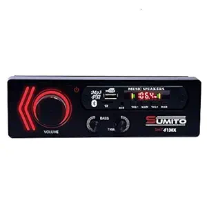 Sumito SMT-F130X Double IC High Power Single Din Universal Fit Mp3 Car Stereo with Bluetooth/USB/SD Card Slot/FM Radio/Aux Input & Remote Control