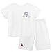 WHITE Infant Short Slevees&Shorts 2 Pieces Baby Toddler Underwear Set 6-9M