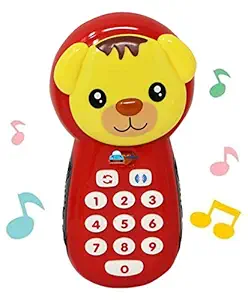 FunBlast Cartoon Musical Mobile Phone for Kids, Mobile with Light & Sound Toys for Babies | Educational Toys for Kids 3+ Years/Boys/Girls-1 Unit,Plastic,Multicolor