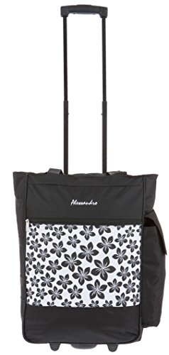 ALESSANDRO Einkaufsroller EInkaufsroller Shoppingtrolley Einkaufstrolley (FLOWER WHITE) - 6