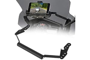 Ymiko Staffa di Navigazione per Moto Supporto per Telefono GPS Estensione per Prolunga Manubrio per Parabrezza Moto Fit for V‑Strom DL650 DL1000 2014‑2020