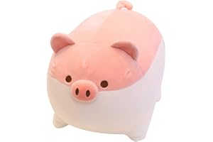 LICHENGTAI Lindo Juguete de Peluche de Cerdo, 50cm Kawaii Almohada de Dibujos Animados Cachorro Perro Shiba Inu muñeco de Peluche Gordo Shiba Inu Perro muñeco de Peluche Shiba Inu para niños, Rosa