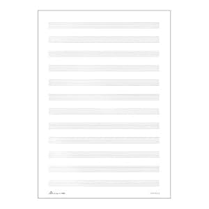 Notenpapier Notenblätter DIN A4, mit zwölf Notenzeilen, 4 Seiten