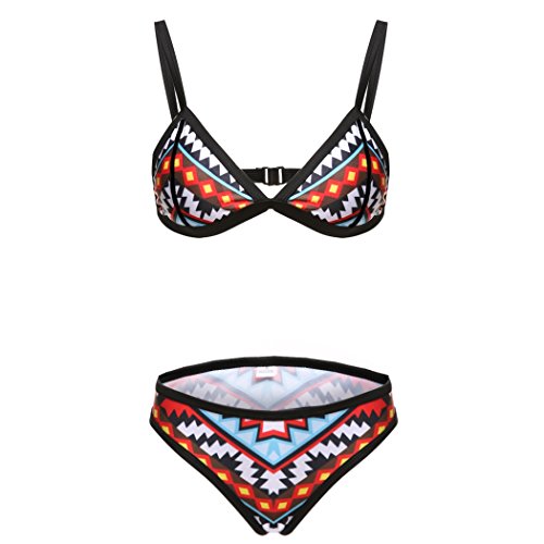 CRAVOG Sexy Damen Bikini-Sets Bikini Push up Bandeau Badeanzug Bademode Badebekleidung - 4