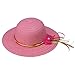 JTC Kids Girl Sun Hat Children Beach Caps With Bowknot Summer Camp Visor Prop Outfit 1- 5Years Old Pink