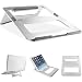 Produktbild PUTORSEN Laptop Ständer - Idealer Ergonomie Leichter und Faltbarer Aluminium Laptop Standplatz - Minimalistisches Design für iPad/Pro, MacBook Air, MacBook Pro und Andere Laptops/Notebooks. Bis zu 15", Silber