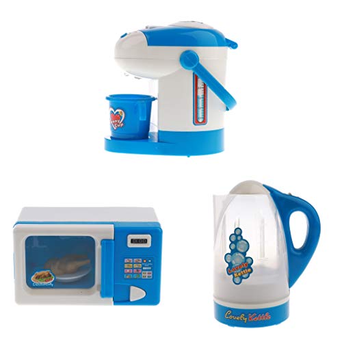 Preisvergleich Produktbild Fenteer Mini Haushaltsgeräte Spielzeug für Puppenhaus / Puppenstube ( Mikrowelle, Wasserspender, Wasserkocher )