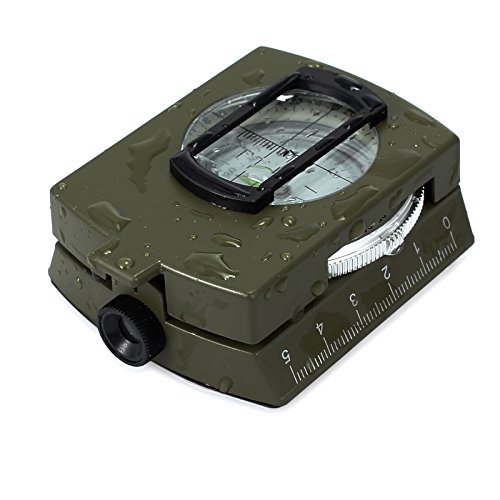 Proster Militär Marschkompass Professioneller Taschenkompass Peilkompass Kompass Compass mit Klinometer Tragschlaufe Tasche für Jagd Wandern und Aktivitäten im Freien - 5
