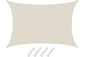 AMANKA 98% UV Schutz: Sonnensegel Wasserdicht 4 x 6 - Sonnensegel für die Terrasse Segeltuch Sonnenschutz Schattenspender Garten Sonnenschutz Sonnensegel Outdoor Sonnensegel Balkon Segel für Terrasse