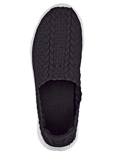 Damen Slipper aus geflochtenem Textilmaterial by Priority - 2