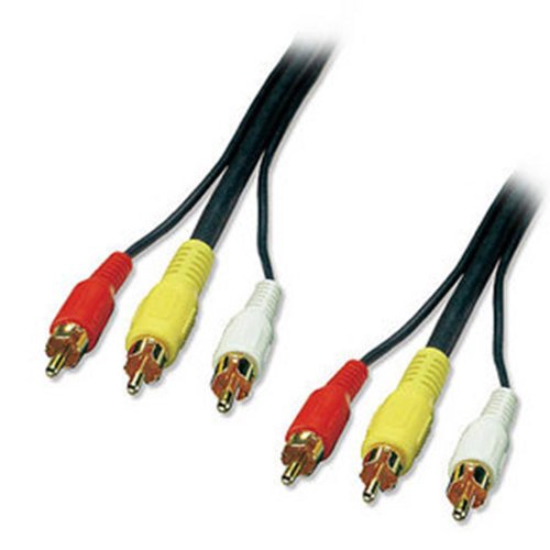 Lindy 35544 - Audio-Video-Kabel, 3 Cinchstecker/-stecker - 10m