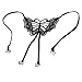 Miki&Co Woman Black Butterfly Embroidered Elastic Lingerie Bra Strap