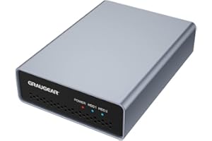 GRAUGEAR | Boîtier Raid Externe | 2 x 2,5" SATA SSD/HDD | Type-C® USB 3.2 Gen2 (10Gb/s) | Raid 0, RAID1, Single, Large | USB-C | USB-A | Aluminium | Bloc d'alimentation | G-25RD2-AC-10G