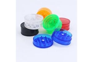 Vaporr! Premium Herb Grinder [Pack of 3] - Plastic Grinder, Durable 3-Piece Crusher with Pollen Catcher - Easy to Use - Perfect for Grinding Herbs, Spices (Assorted)