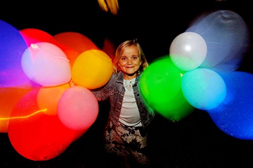 Illooms 34158 – Ballons mit LED Licht Mix, 10er Pack, bunt - 5
