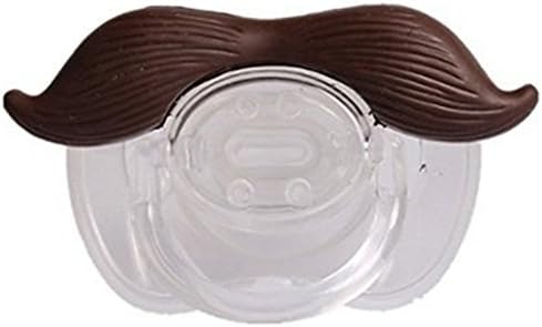 TheWin Silicone Baby Shower Pacifiers, Brown Beard