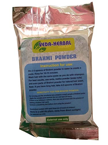 Veda Herbal Concept -Natural & Organic Bhrami Hair Dye Powder Pack of 6x100 gms