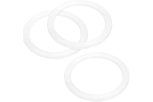 sourcing map Gasket Seal Coffee Maker White Silicone Ring Replacement 50x64x3.3mm for 4-Cup Aluminium Coffee Pot, Pack of 3