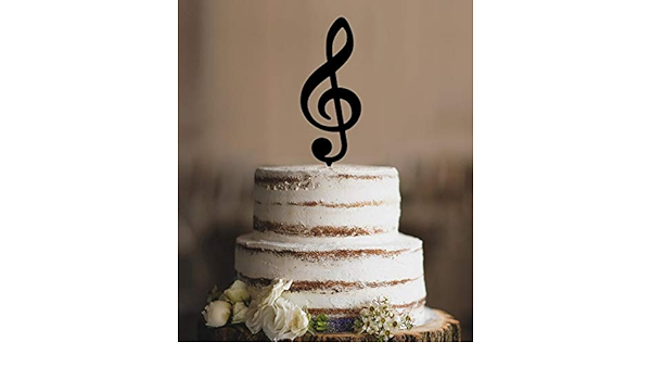 Decoration De Gateau De Mariage Avec Notes De Musique Theme De Mariage Couleurs Personnalisees T190 Amazon Fr Cuisine Et Maison