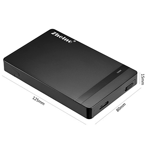 Zheino USB 3.0 Extern Festplattengehäuse Für 2.5″ SATA 7mm 9,5 mm Festplatte Hard Disk Drive HDD SSD Mit USB3.0 Kabel,Werkzeuglose (Schwarz) - 5