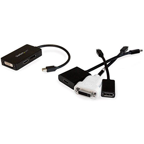 StarTech.com Mini DisplayPort auf DisplayPort/ DVI/ HDMI Adapter mit bis zu 2560×1600 / mini DP Stecker/ DVI-D Buchse auf HDMI Buchse - 4