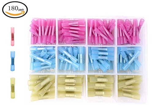 Preisvergleich Produktbild Warmschrumpfschläuche für Drahtzüge isoliert Schrumpfschlauch Stoßverbinder Draht Elektro-10-22 AWG-Kit