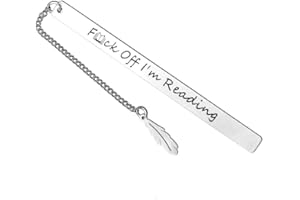 Aieino Funny Bookmarks, Stainless Steel Bookmark Metal Book Marker with Interesting Word Book Accessories Gift for Birthday, New Term, Graduation, Holiday, for Women, Men, Teens, Lovers, Friends(B)