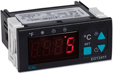 CAL Controls EDT2411-230-P CAL EDT2411 Series On/Off Defrost Thermostat, 230 VAC, NTC Input, 1 x 20 A Relay Output, Degree C