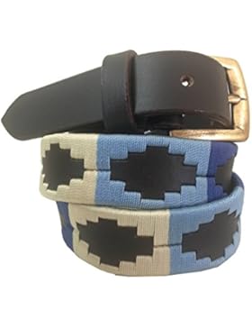 Carlos Diaz Jungen Mädchen Kids Kinder Unisex Argentinischen Braun Leder Bestickte Polo Gürtel