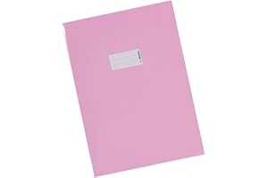 HERMA 19805 - Copertina per quaderni, formato A4, in cartone rosa, con etichetta in carta robusta e extra resistente, copertina per quaderni scolastici, colorata