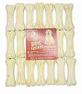 ADB Creations Rawhide Chew Bones for Dogs 3 Inch , (Pack of 60)