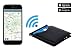 Produktbild musegear® smart Wallet - Ultra-schmales Portmonee mit Kartenhalter für Herren inkl. Tracker Finder Mini (weiß) - 7 Karten, Münzfach, Echt-Leder - schwarz
