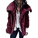 Produktbild i-uend 2019 Damen Mantel, Revers Faux Für Lose Langarm Outwear Taste Winterjacke Mode Kurz Coat Kapuze lose Cardigan