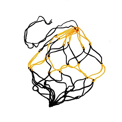 Ogquaton Sac de Filet de Nylon Portable Sac de Rangement de Poche de Ballon de Sport Sac de Ballon Net pour Le Football de Basket-Ball de Volleyball 1 Pcs Noir/Jaune