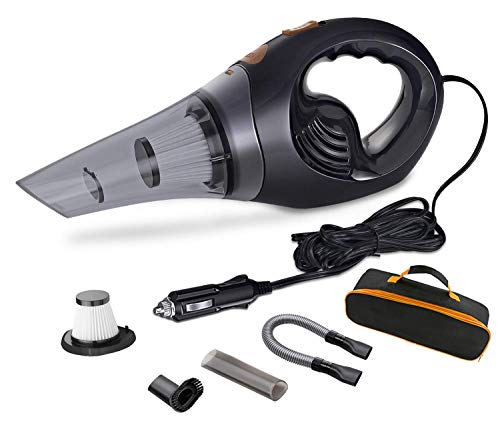 CDUTA Auto-Staubsauger High Power DC 12 V Starker Saug-Staubsauger für Auto Innenpflege mit 5 m Netzkabel Tragetasche