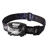 Linterna Frontal Led de Cabeza Ultra Brillante Faro 3 Modos de Luz Iluminación Ajustables (Alta / Baja/ Parpadeo) Hasta 6 Horas Usar para Camping / Pesca / Ciclismo / Carrera/ Emergencia etc – Milool