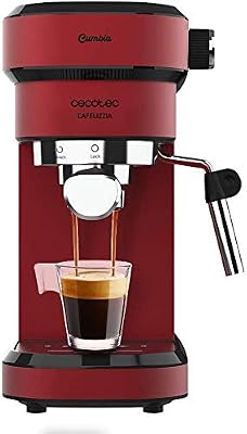 Cecotec Machine à Expresso Cafelizzia 790 Shiny pour expressos et capuccinos (Rouge, Sans manòmetre)