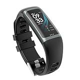 EUCoo Intelligente Uhr G26 Smart Watch Sport Fitness AktivitäT Herzfrequenz Tracker Blutdruck Sportuhr(Schwarz)