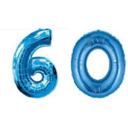 Preisvergleich Produktbild Riesige 60. Blaue Zahl Bläst Auf