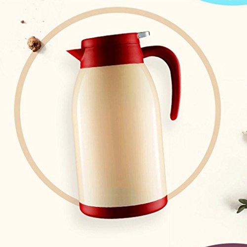 spécification Accueil Acier Inoxydable Isolation Pot Cuisine Bouilloire Restaurant Hôtel Isolation Coupe Chaud Bouteille Grande Capacité 1.3L UOMUN ( Couleur : Beige )