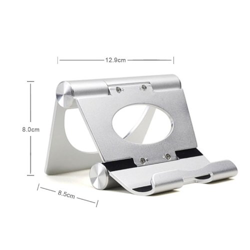 Alienwork Tablet Ständer für 4-12 Zoll Smartphone/Tablet Ständer Stand Halter Halterung Aluminium silber AD401A-01 - 3